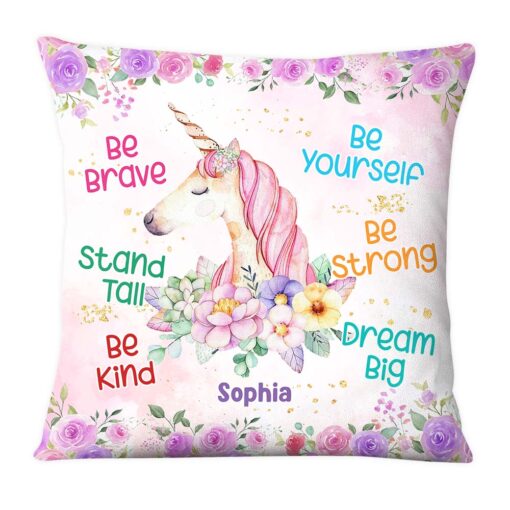 Personalized Gift For Granddaughter Unicorn Affirmations Pillow