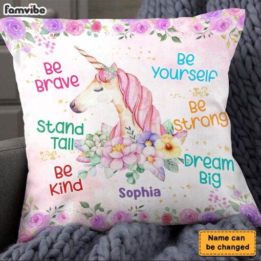 Personalized Gift For Granddaughter Unicorn Affirmations Pillow