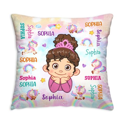 Personalized Gift For Granddaughter Unicorn Custom Name Pillow