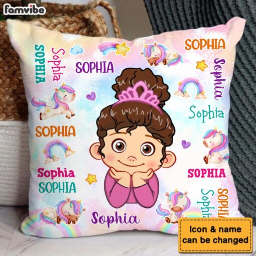 Personalized Gift For Granddaughter Unicorn Custom Name Pillow