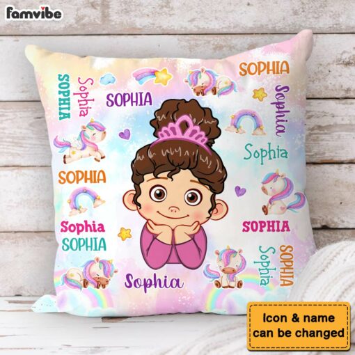 Personalized Gift For Granddaughter Unicorn Custom Name Pillow