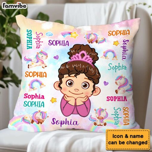 Personalized Gift For Granddaughter Unicorn Custom Name Pillow