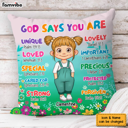 Personalized Gift For Grandkid God Says You Are Pillow