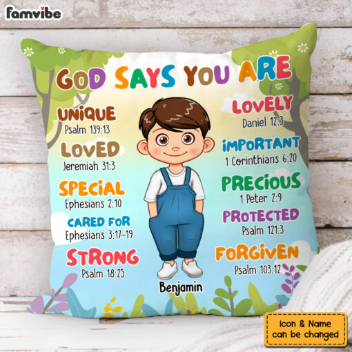 Personalized Gift For Grandkid God Says You Are Pillow