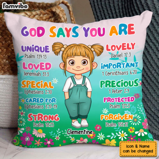 Personalized Gift For Grandkid God Says You Are Pillow