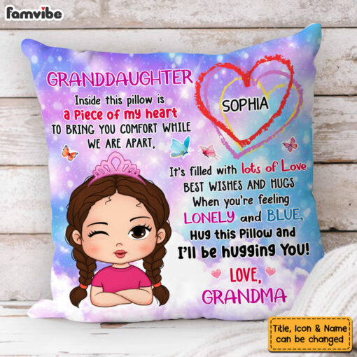 Personalized Gift For Grandkid Hug This Pillow