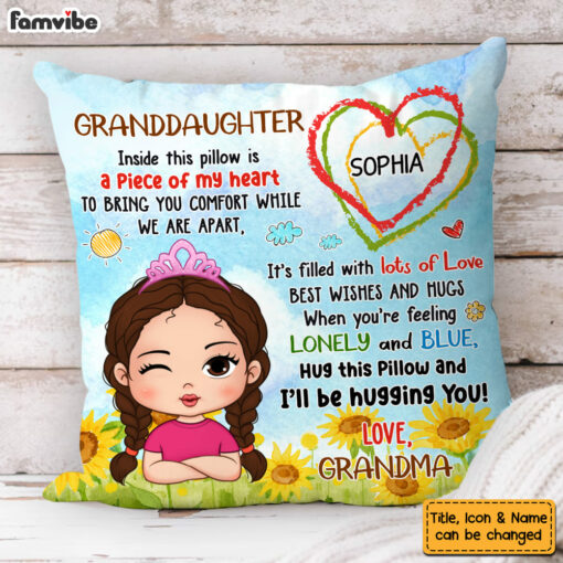 Personalized Gift For Grandkid Hug This Pillow