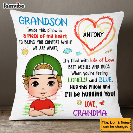 Personalized Gift For Grandkid Hug This Pillow