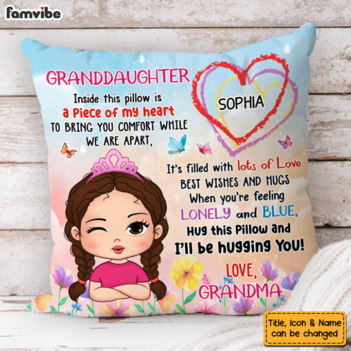 Personalized Gift For Grandkid Hug This Pillow