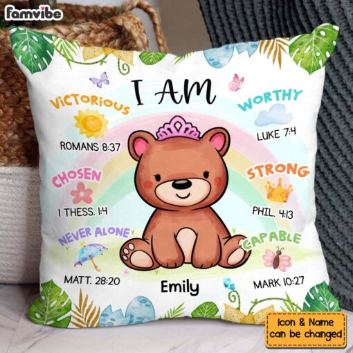 Personalized Gift For Grandkids I Am Animal Pillow