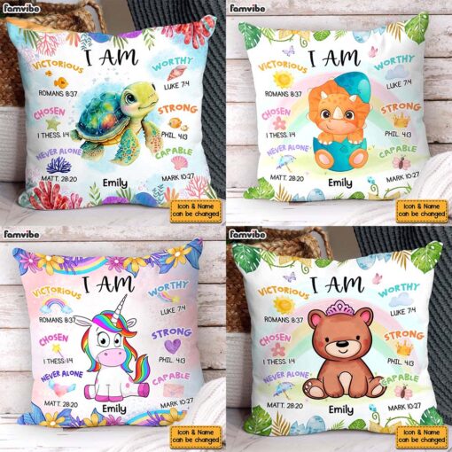 Personalized Gift For Grandkids I Am Animal Pillow