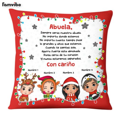 Personalized Gift For Grandma Abuela Spanish Pillow