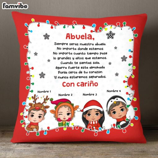 Personalized Gift For Grandma Abuela Spanish Pillow