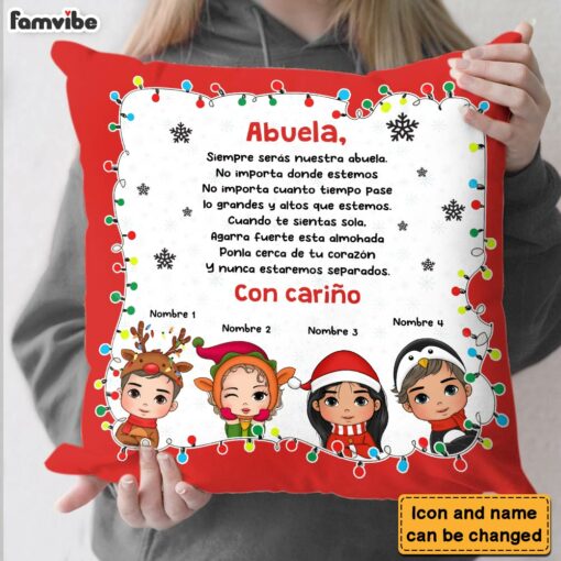 Personalized Gift For Grandma Abuela Spanish Pillow