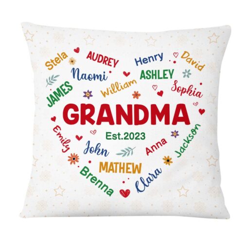 Personalized Gift For Grandma Custom Name Pillow