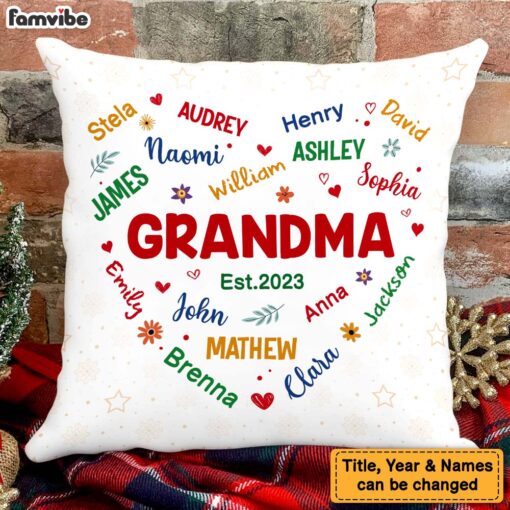 Personalized Gift For Grandma Custom Name Pillow