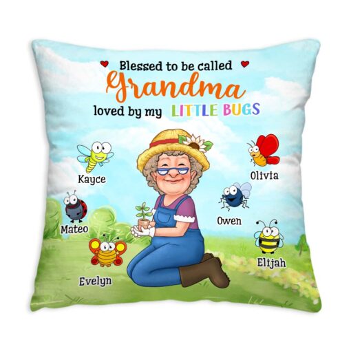 Personalized Gift For Grandma Garden Blessed To Be Called Pillow