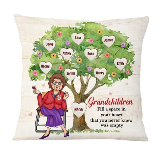 Personalized Gift For Grandma Granchildren Fill Your Heart Pillow