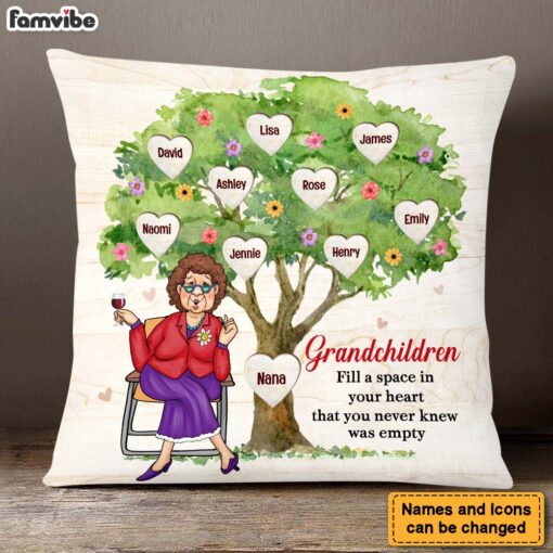 Personalized Gift For Grandma Granchildren Fill Your Heart Pillow