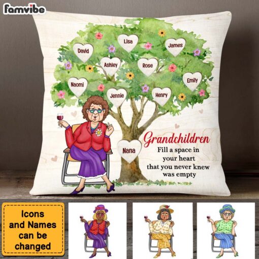 Personalized Gift For Grandma Granchildren Fill Your Heart Pillow