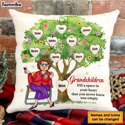 Personalized Gift For Grandma Granchildren Fill Your Heart Pillow