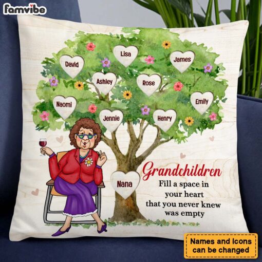 Personalized Gift For Grandma Granchildren Fill Your Heart Pillow