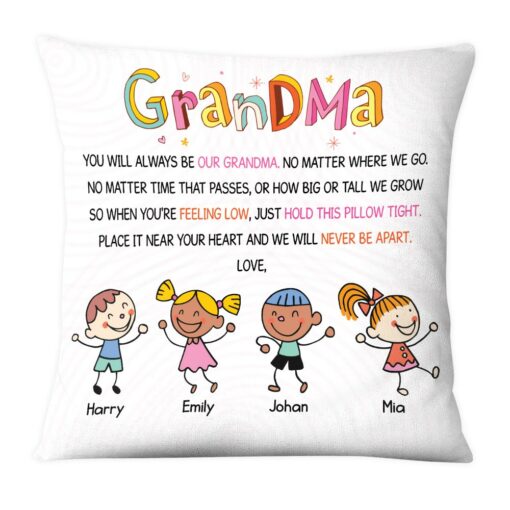 Personalized Gift For Grandma Hold Tight This Pillow