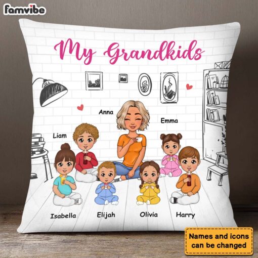 Personalized Gift For Grandma My Grandkids 2023 Pillow