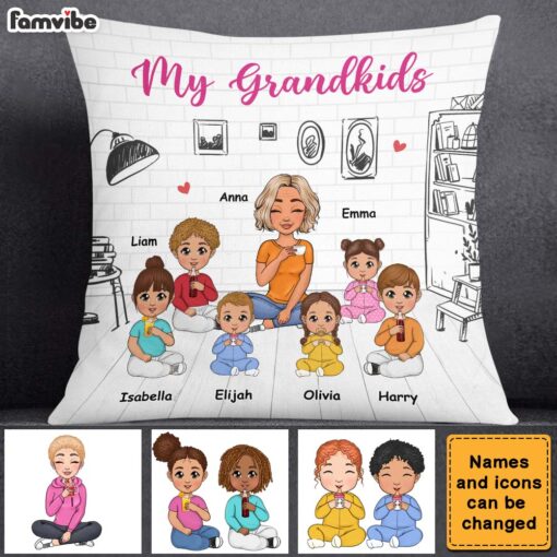 Personalized Gift For Grandma My Grandkids 2023 Pillow