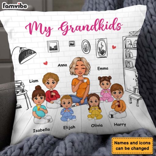 Personalized Gift For Grandma My Grandkids 2023 Pillow