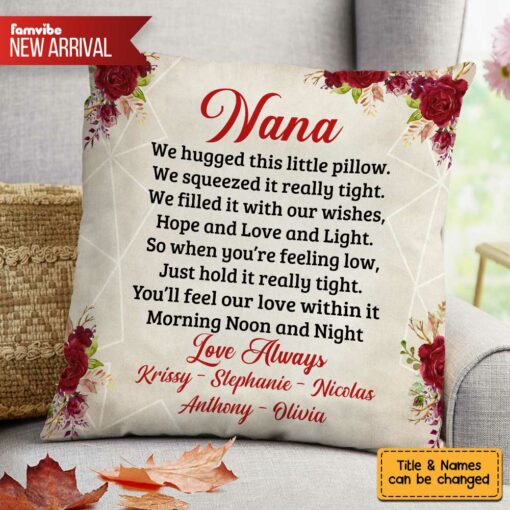 Personalized Gift For Grandma Pillow