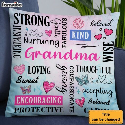 Personalized Gift For Grandma Positive Affirmation Pillow