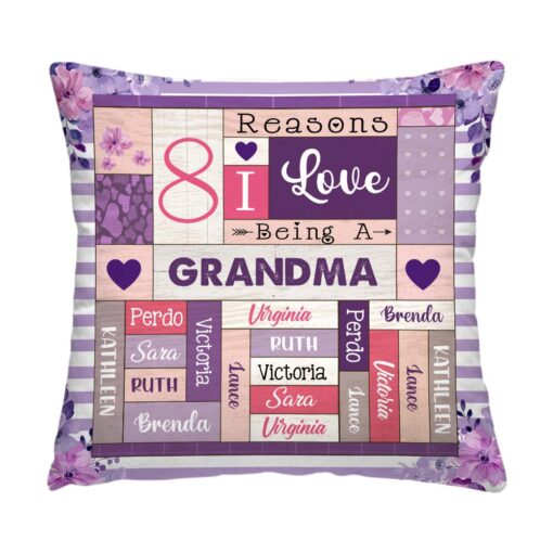 Personalized Gift For Grandma Reasons I Love Being A Grandma Pillow