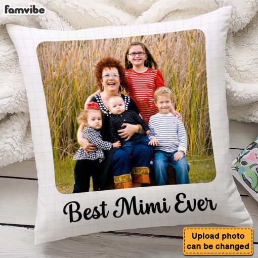 Personalized Gift For Grandma Rounded Edges Upload Photo Gallery Pillow