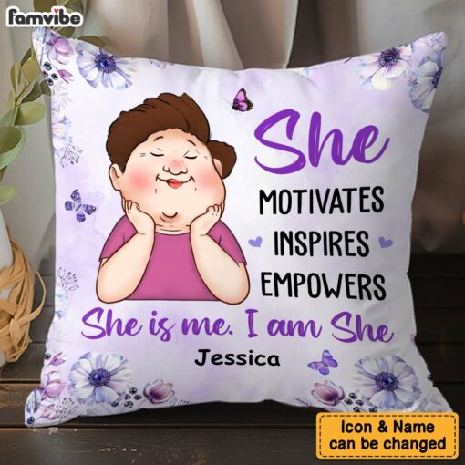 Personalized Gift For Grandma She Motivations Inspires Empowers Pillow