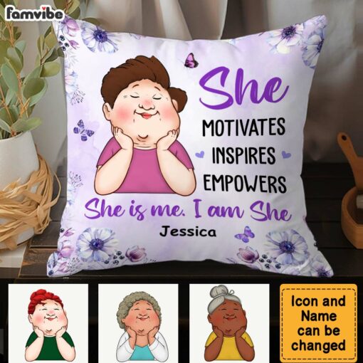 Personalized Gift For Grandma She Motivations Inspires Empowers Pillow