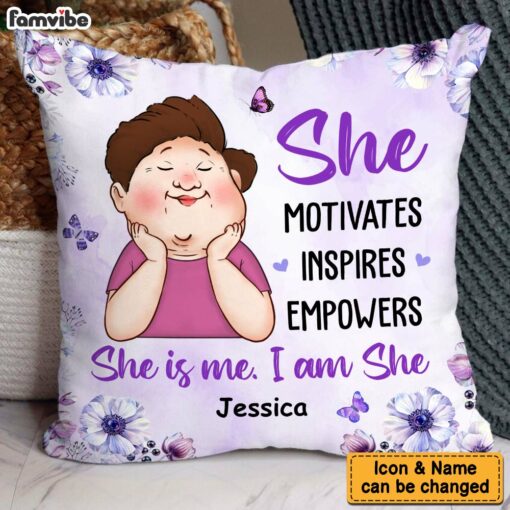 Personalized Gift For Grandma She Motivations Inspires Empowers Pillow