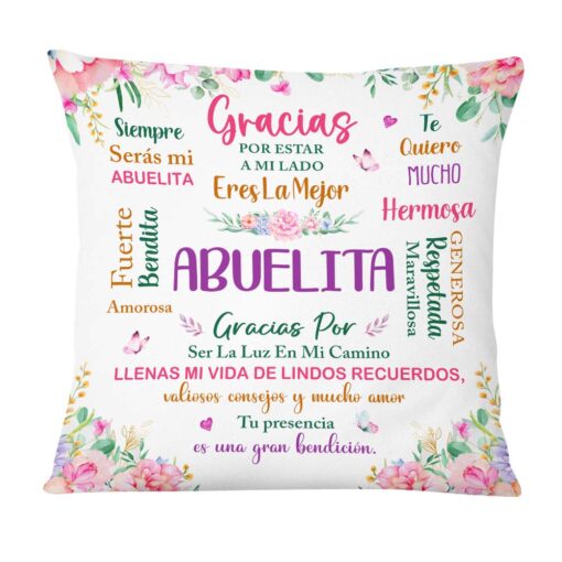 Personalized Gift For Grandma Spanish Abuela Bendita Pillow