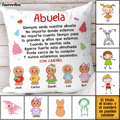 Personalized Gift For Grandma Spanish Pillow