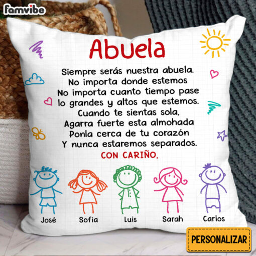 Personalized Gift For Grandma Spanish Pillow