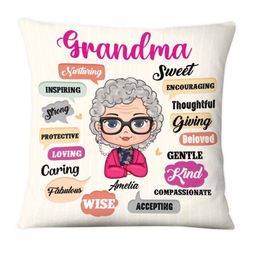 Personalized Gift For Grandma Strong Loving Beloved Pillow