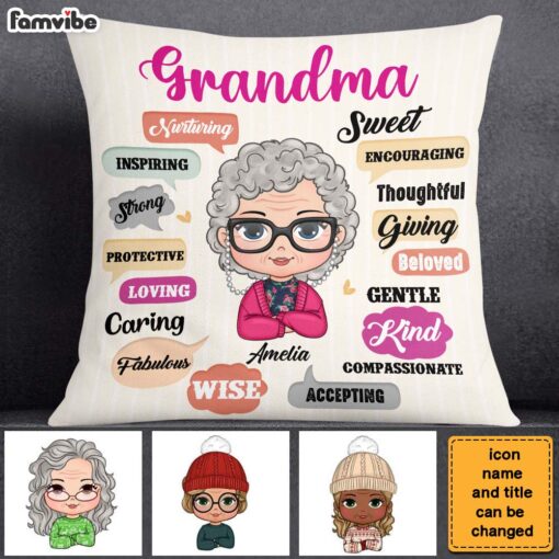 Personalized Gift For Grandma Strong Loving Beloved Pillow