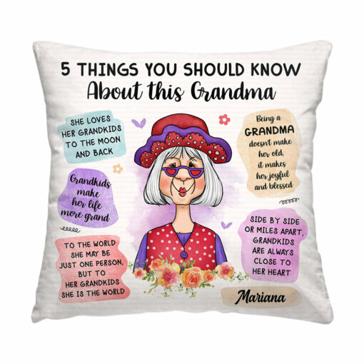 Personalized Gift For Grandma Things You Should Know Pillow