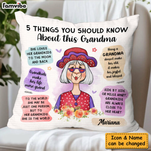 Personalized Gift For Grandma Things You Should Know Pillow