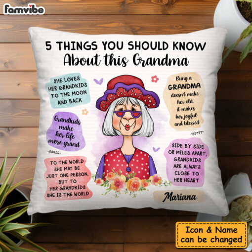 Personalized Gift For Grandma Things You Should Know Pillow