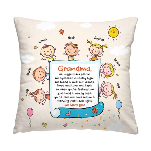 Personalized Gift For Grandma We Hugged This Pillow