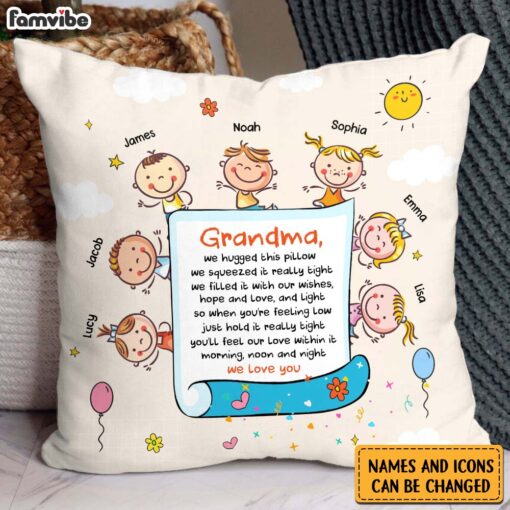 Personalized Gift For Grandma We Hugged This Pillow