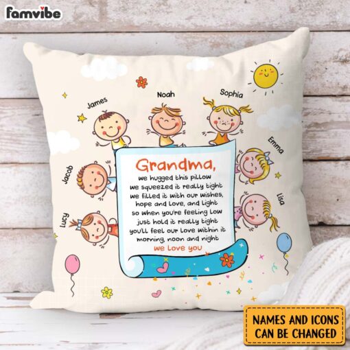 Personalized Gift For Grandma We Hugged This Pillow