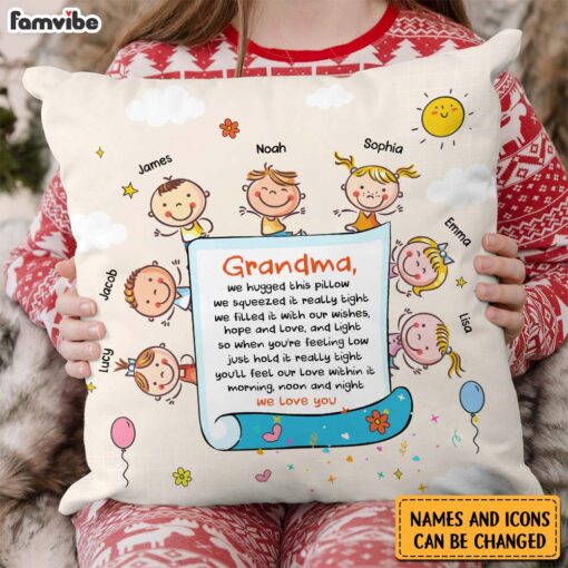 Personalized Gift For Grandma We Hugged This Pillow