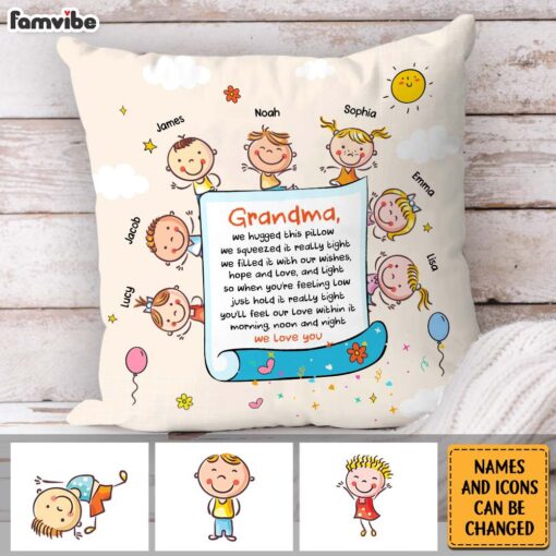 Personalized Gift For Grandma We Hugged This Pillow